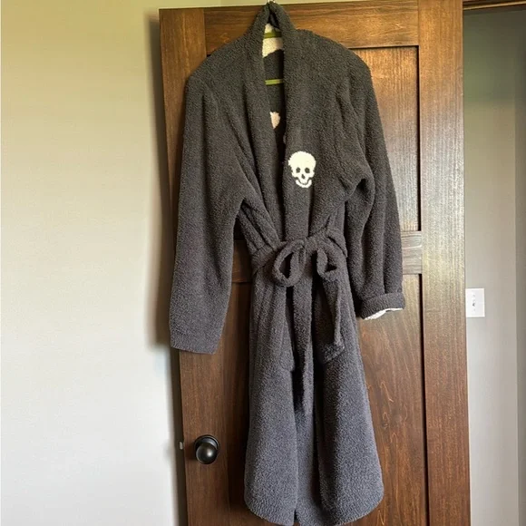 The Styled Collection x Tia Booth Skeleton Robe L/XL Gray - Picture 2 of 6